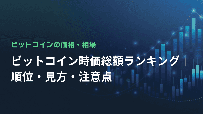 ビットコイン時価総額ランキング|順位・見方・注意点