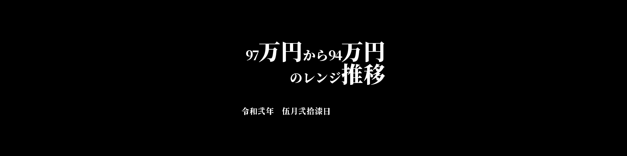 「BTC/JPY」DailyTradingSignal :   97万円から94万円のレンジ推移