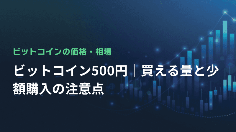 ビットコイン500円|買える量と少額購入の注意点