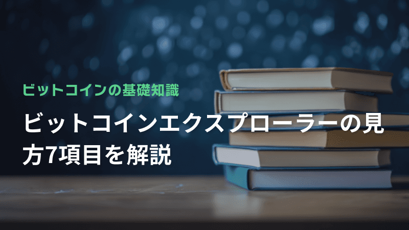 ビットコインエクスプローラーの見方7項目を解説