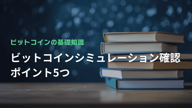 ビットコインシミュレーション確認ポイント5つ