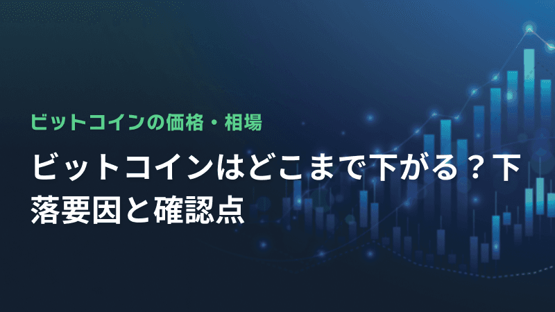 ビットコインはどこまで下がる?下落要因と確認点