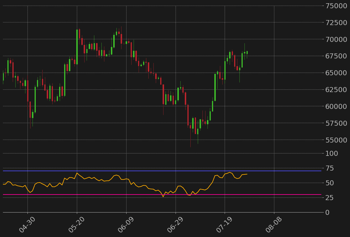 ビットコインドル日足RSI