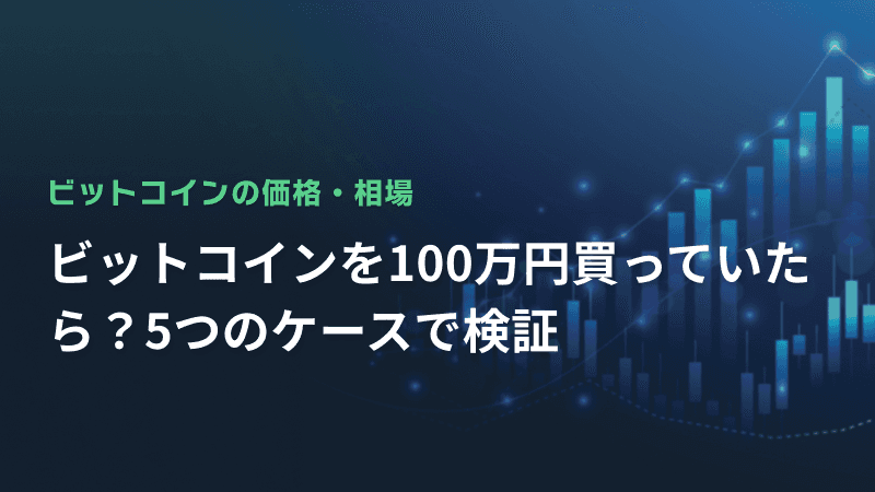 ビットコインを100万円買っていたら?5つのケースで検証