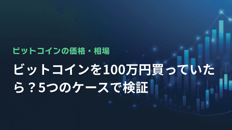 ビットコインを100万円買っていたら?5つのケースで検証